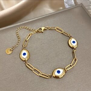 Stainless steel Evil Eye Bracelet